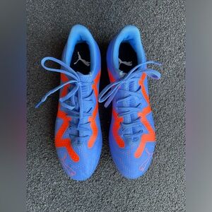 Puma Future Play FG AG Purple Orange Soccer Shoes Cleats 107187 01 Men Size 7